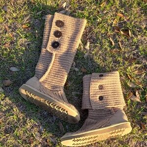UGG Tan Knit Boots